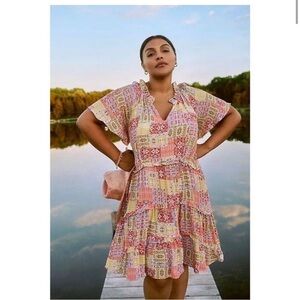 Anthropologie Robin Tiered Mini Dress